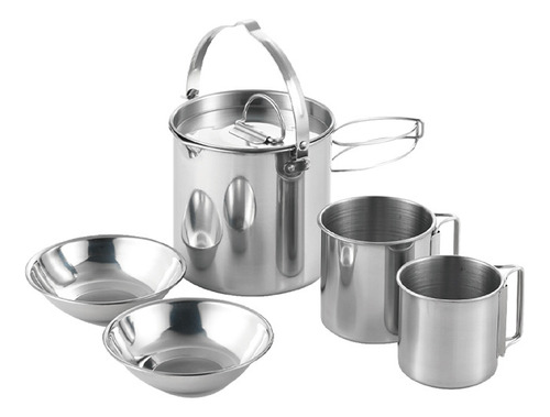 Set De Cocina Camping 5pcs Acero Inoxidable Accesorio Cocina