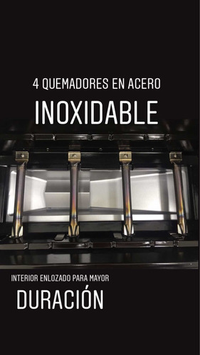 Imagen 3 de 9 de Parrilla A Gas Envasado 4 Quemadores Y Anafe. Acero Inox.