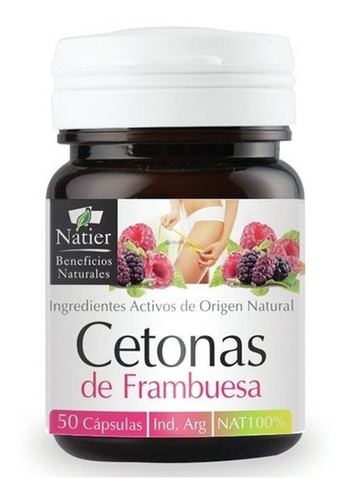 Cetona De Frambuesa X50 Capsulas Natier Descenso De Peso