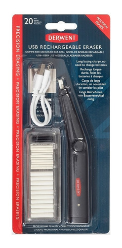 Derwent Goma Eléctrica Usb 2 Tamaños De Gomas