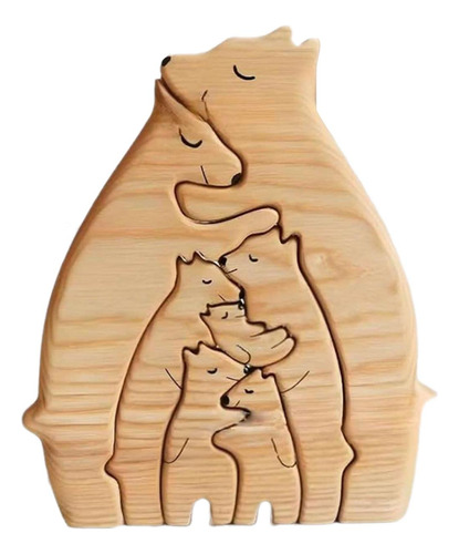 Juego De Rompecabezas De Arte Familiar De De Madera,