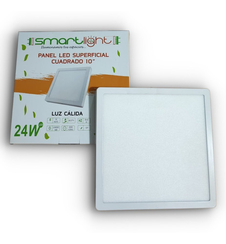 Panel Led Superficial 24w 10 Pulgadas Luz Calida Smartlight