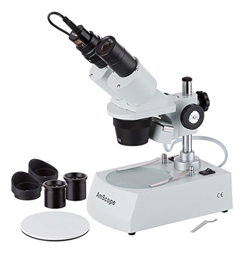 Microscopio Estereoscópico 10x-20x-30x-60x De Amscope Con Cá