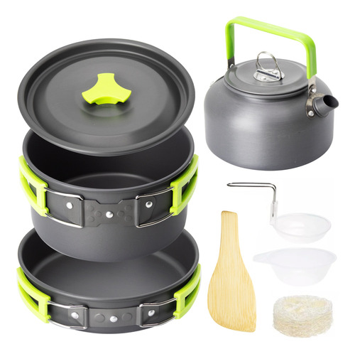 Juego De Cocina Para Camping 3 Personas Utensilios Cocina.