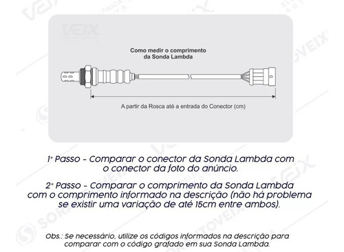 Sonda Lambda Sensor Oxigênio Vw Up 1.0 12v 3cc Pré-catalis