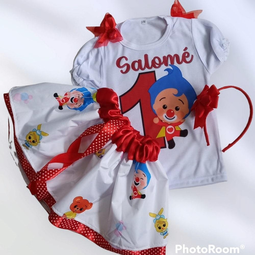 Conjunto Tutú Niña Payaso Plim Plim Personalizado