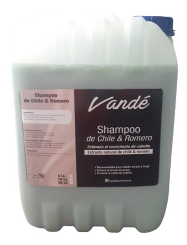 Shampoo Chile Y Romero 10 Lts