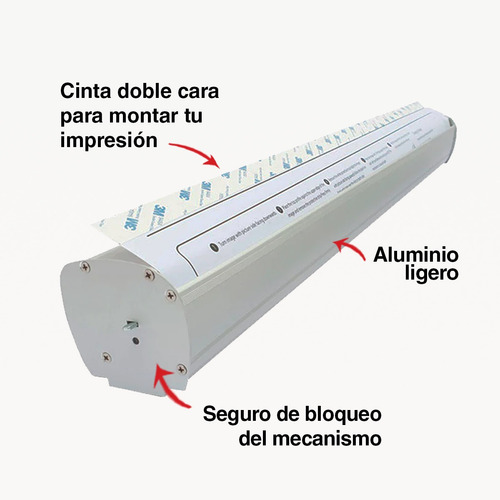 Porta Banner Rollup De Aluminio 80 X 200