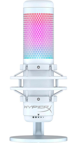 Micrófono HyperX QuadCast S condensador omnidireccional white