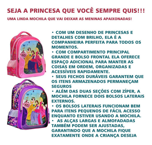 Imagem 6 de 8 de Mochila Escolar Juvenil Infantil Viagem Reforçada Resistente