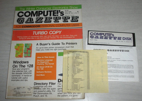 Compute Gazette Mag For Commodore 64/128  April 1986