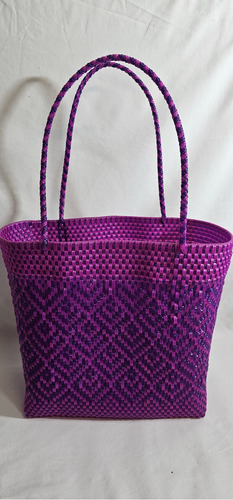 Bolsa Bolsa De Mano Tote Bag Color Rosa Y Azul