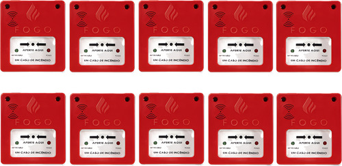 Acionador Compact Manual Endereçável Ip20 Segurimax Kit 10un