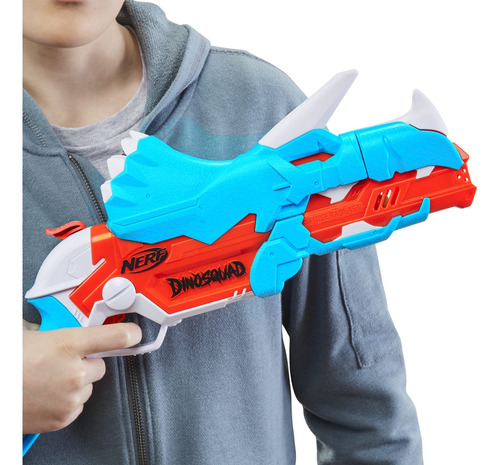 Dart Blaster Nerf Dinosquad Tricera-blast Com 12 Dardos