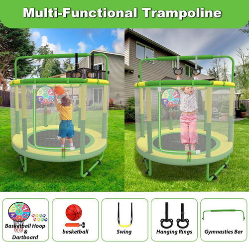 Trampolín Langxun 60 Para Niños, 5 Pies Mini Mini 6-in-1 Al