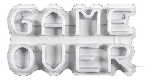 Lámpara Led Efecto Neón Game Over Usb