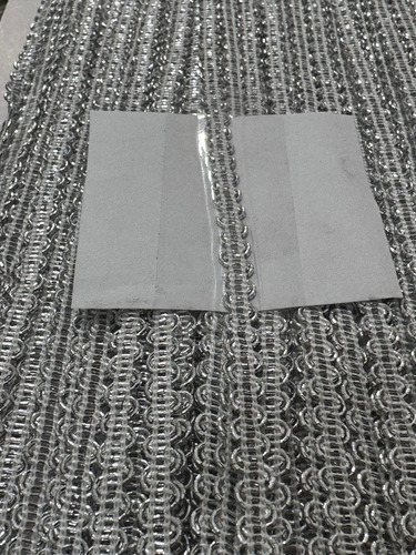 Galon De Lurex Cadeneta 5 Mm De Ancho X 20 Mts Art 1107 Plateado 1107