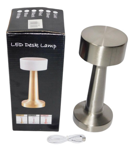 Lámpara De Mesa Led Portátil Con Sensor Táctil De 3 Niveles