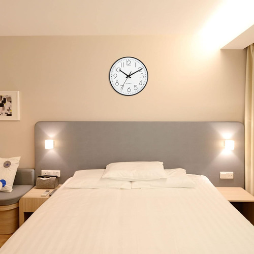 Reloj De Pared Redondo De 8 Pulgadas, Funciona Con Pilas, Si