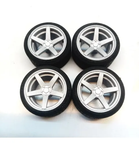 comprar Juego De 4 Llantas Con Rines Para Carros Escala 1\u002F24-1\u002F25 A