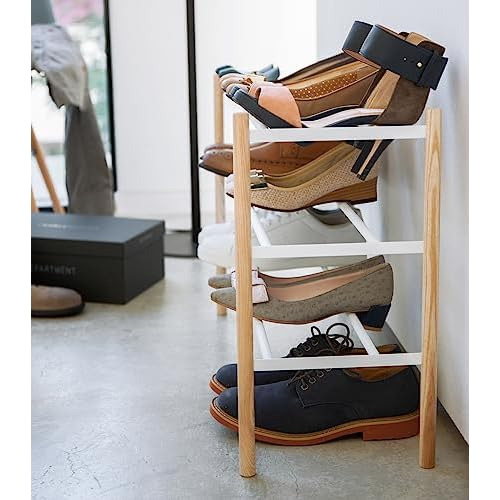 Home Zapatero Extensible Liso De 3 Niveles Blanco,