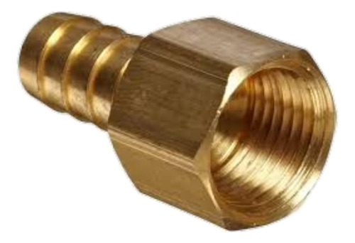 Conector De Bronce Manguera Espiga X Npt 3/8 X 1/8    