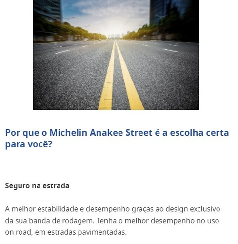 Pneu Michelin Anakee Street 110/90-17 Traseiro Bros
