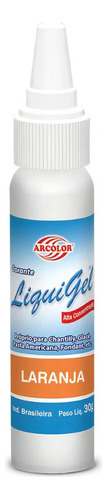 Corante Liquigel Laranja 30g - Alta Concentração - Arcolor 