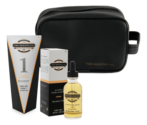 Kit The Shaving Co After Shave + Aceite De Barba + Neceser