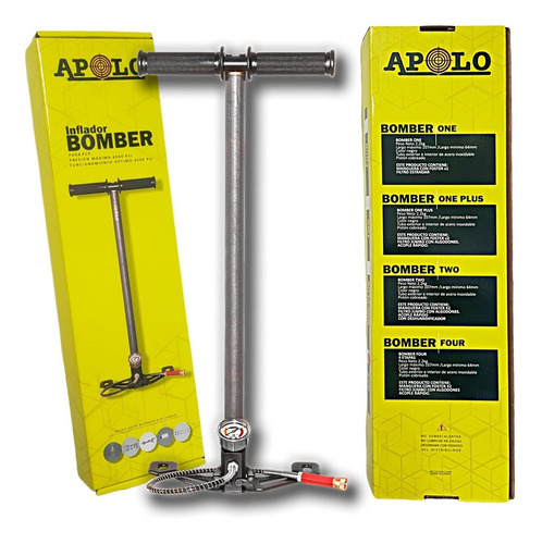 Imagen 2 de 10 de Inflador Rifle Pcp 300 Bar Apolo Bomber One Acople Foster