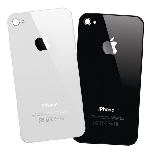 Tapa Trasera iPhone 4s 4g Apple Cristal Vidrio Blanco Negro