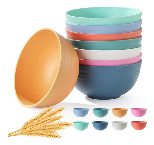 Tazón De Cereal De 8pcs, Tazones De Cereales De Paja De Trig
