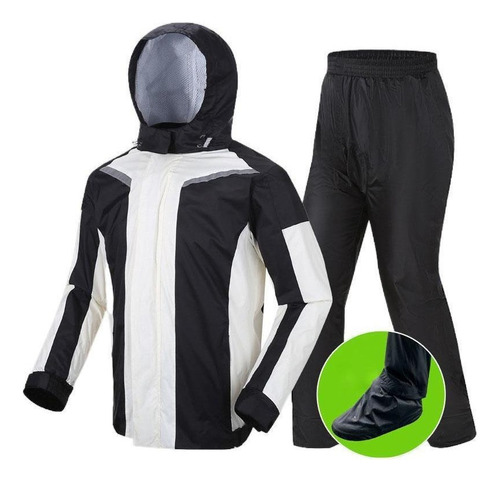 Traje Impermeable For Motociclista + Cubrecalzado