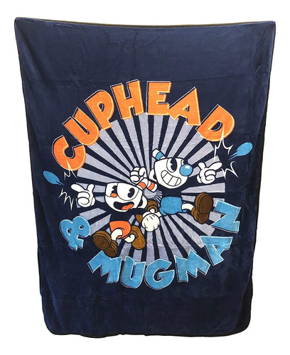 Cuphead Y Un Tiro De Felpa Mugman Videojuego Manta De 6...