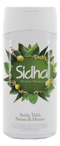 Shampoo Extrato Natural De Henna Indiana, Amla, Tulsi E Neem