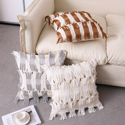 Fundas De Almohada De Lona Con Decoración Bohemia, 45 X 45 C
