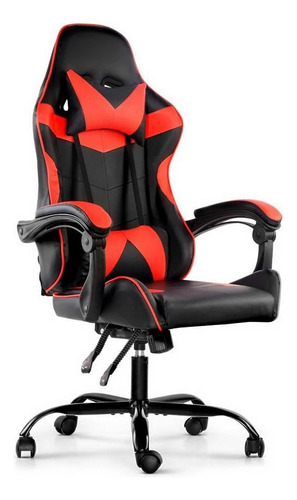 Silla Gamer Lumax Modelo Rom Super Oferta Negro/rojo -gaming