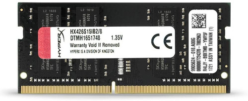 Imagen 3 de 8 de Memoria Ram Kingston 8gb Ddr4 Pc4-21300 2666mhz Sodimm Hyper