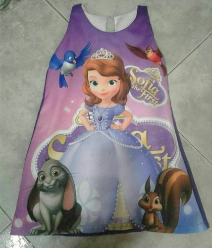 Batola Vestido Personalizado Niña Princesa Sofia Y Mas...