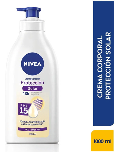 Crema Corporal Fps15 Proteccion Solar Nivea  1 L