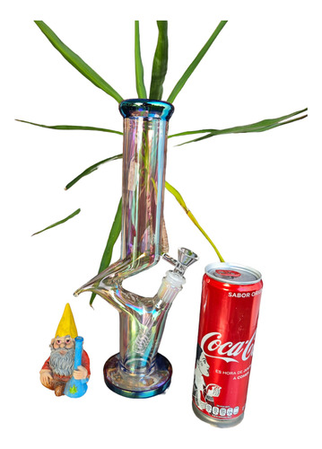 Bong De Cristal Rainbow Tornasol  30 Cms Vidrio Grueso