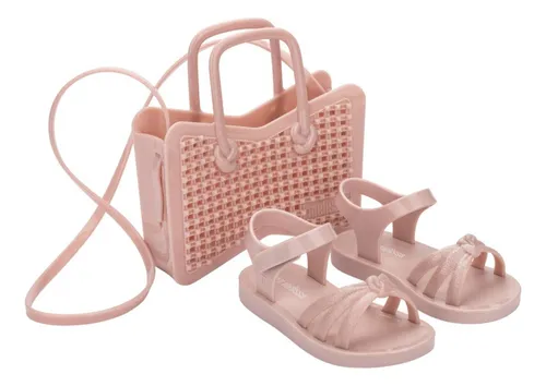 Sand lia E Bolsa Conjunto Melissa Para Meninas rosa Original