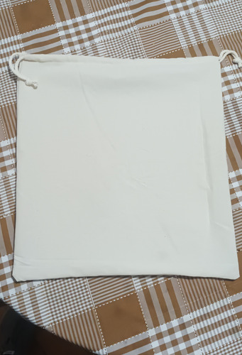 Bolsa Con Cordón Guarda Todo 60x50 Cm Beige Lisa