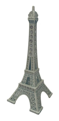 Miniatura Torre Eiffel Paris Metal Colorida Strass 18cm Unid