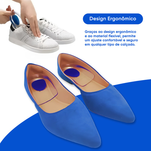 Calcanheira Para Amortecimento Ponto Azul Sport Com Abas