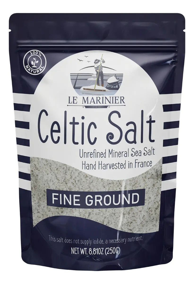 Sal Celta Molido Fino 250 G 100% Natural Con 82 Minerales