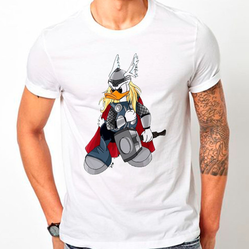 Camiseta Pato Donald Disney Desenho Super Herói Vikings D78