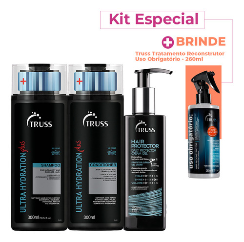 Shampoo Truss Ultra Hydration Plus Kit en garrafa de 300ml