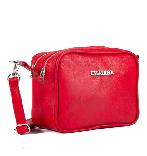 Imagen 3 de 6 de Bandolera Cartera Doble Bolsillo Eco Cuero Citadina Belkis
