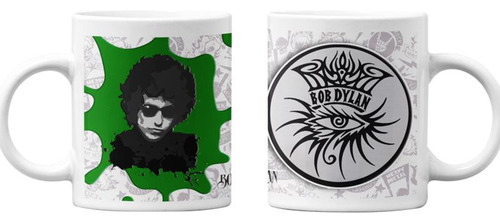 Tazones Tazas Blancas Bob Dylan Rock Musica